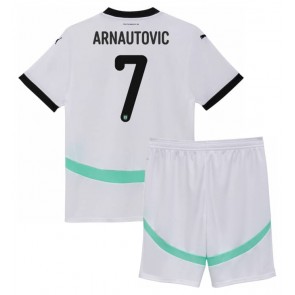 Rakousko Marko Arnautovic #7 Dětské Venkovní dres komplet ME 2024 Krátký Rukáv (+ trenýrky)